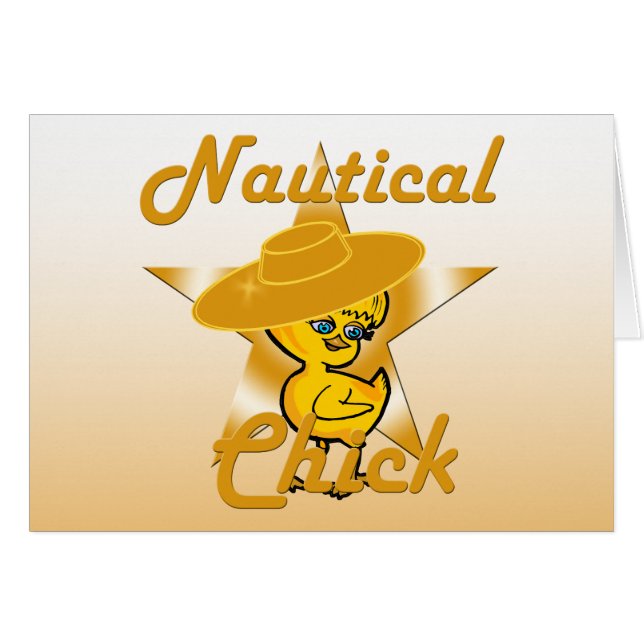 Nautisk Chick nr 10 Hälsningskort (Framsidan Horizontal)