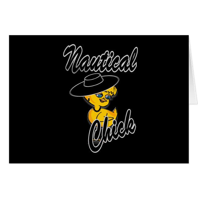 Nautisk Chick nr 4 Hälsningskort (Framsidan Horizontal)