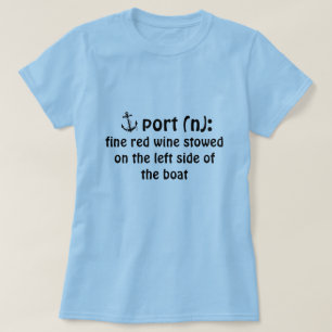 Nautisk definition av portvin t-shirt