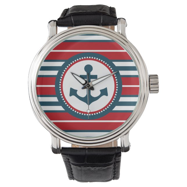 Nautisk design armbandsur (Framsida)