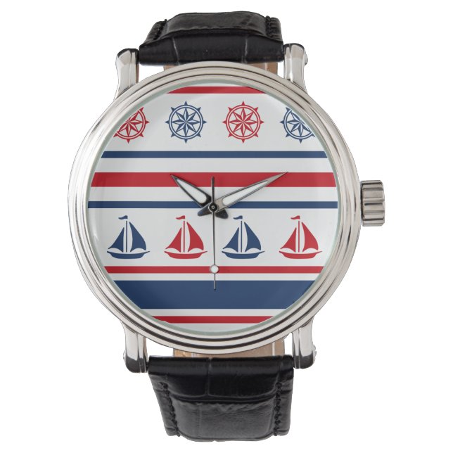 Nautisk design armbandsur (Framsida)