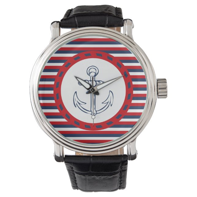 Nautisk design armbandsur (Framsida)