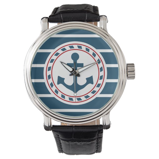 Nautisk design armbandsur (Framsida)