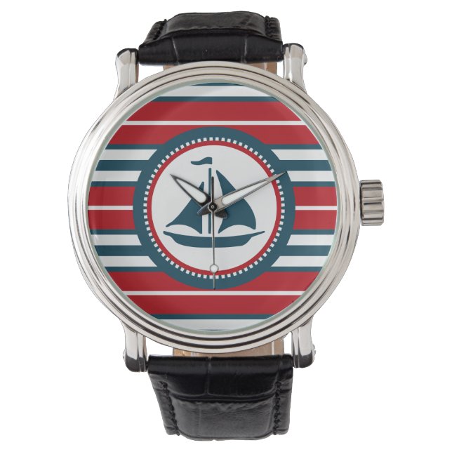 Nautisk design armbandsur (Framsida)