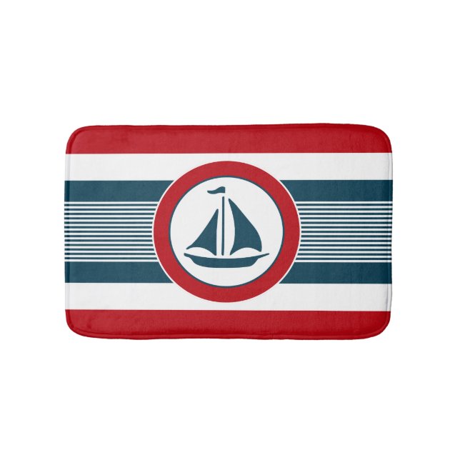Nautisk design badrumsmatta (Framsidan)