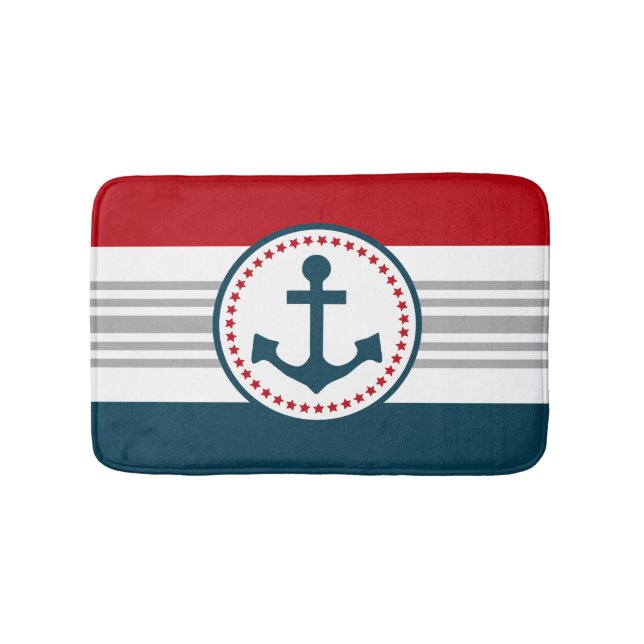Nautisk design badrumsmatta (Framsidan)