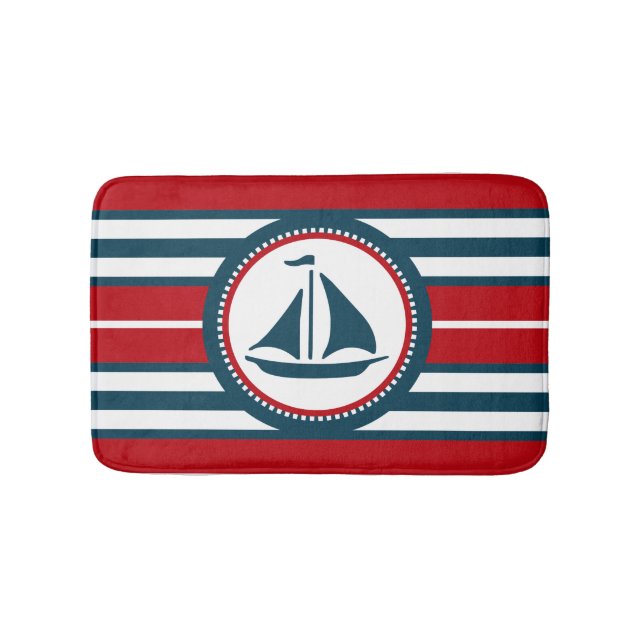 Nautisk design badrumsmatta (Framsidan)