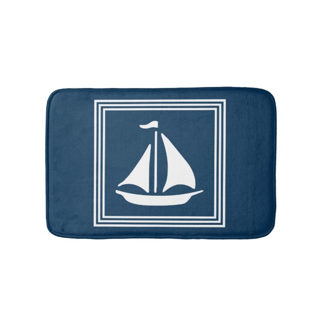 Nautisk design badrumsmatta (Framsidan)
