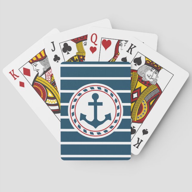 Nautisk design casinokort (Baksidan)