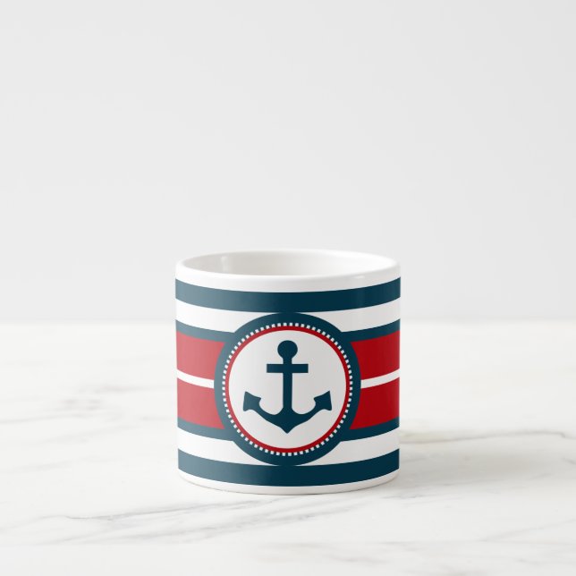 Nautisk design espressomugg (Framsidan)