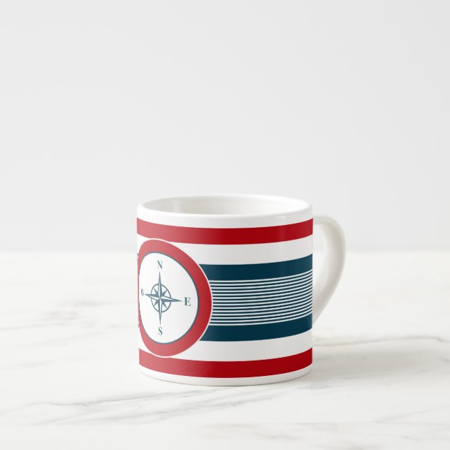 Nautisk design espressomugg (Framsida höger)