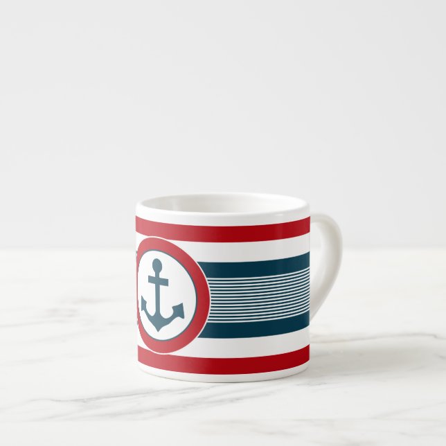 Nautisk design espressomugg (Framsida höger)