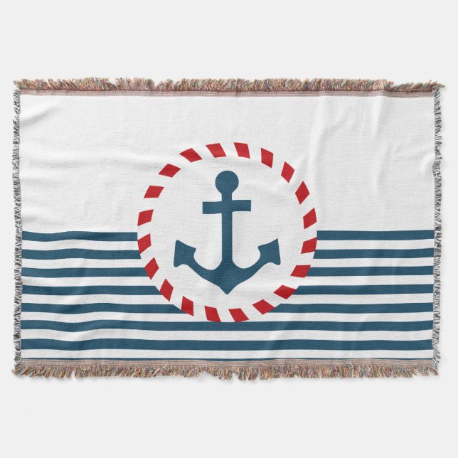 Nautisk design filt (Framsidan)