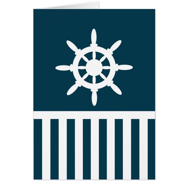 Nautisk design hälsningskort (Framsidan)