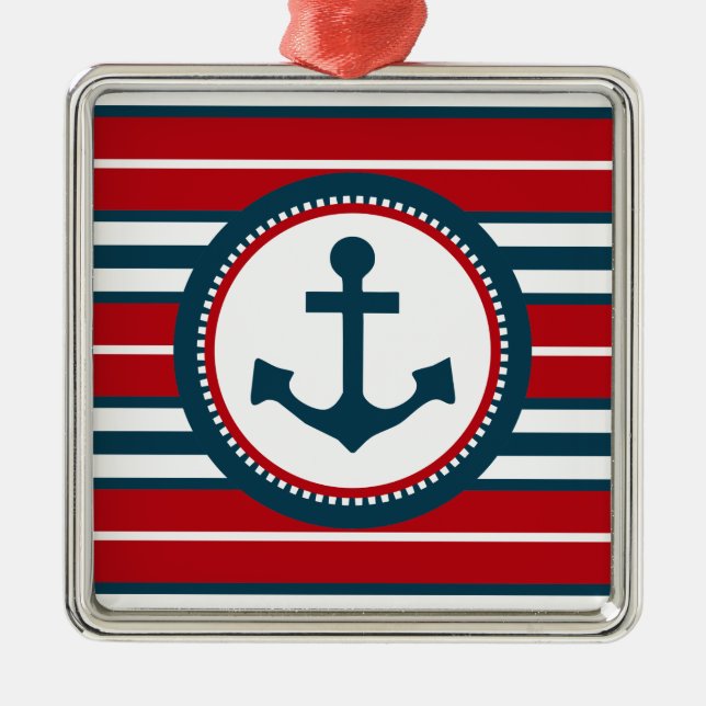 Nautisk design julgransprydnad metall (Framsidan)