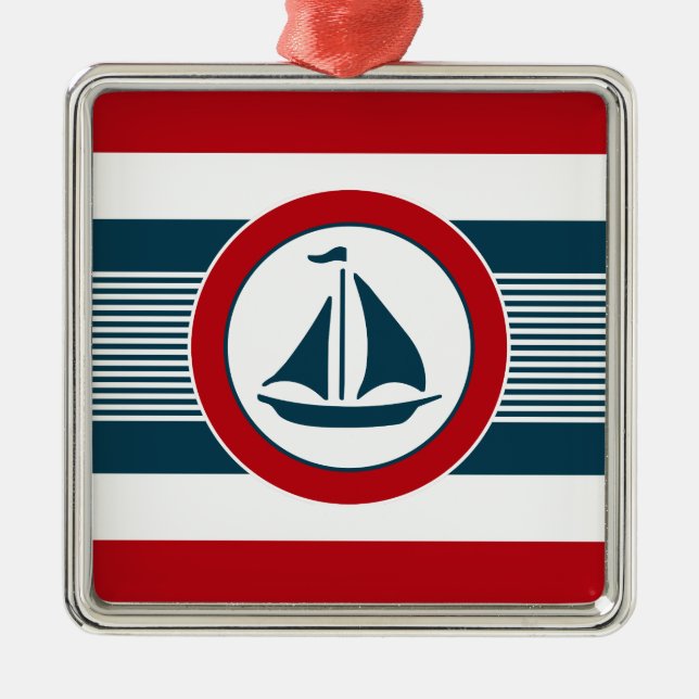 Nautisk design julgransprydnad metall (Framsidan)