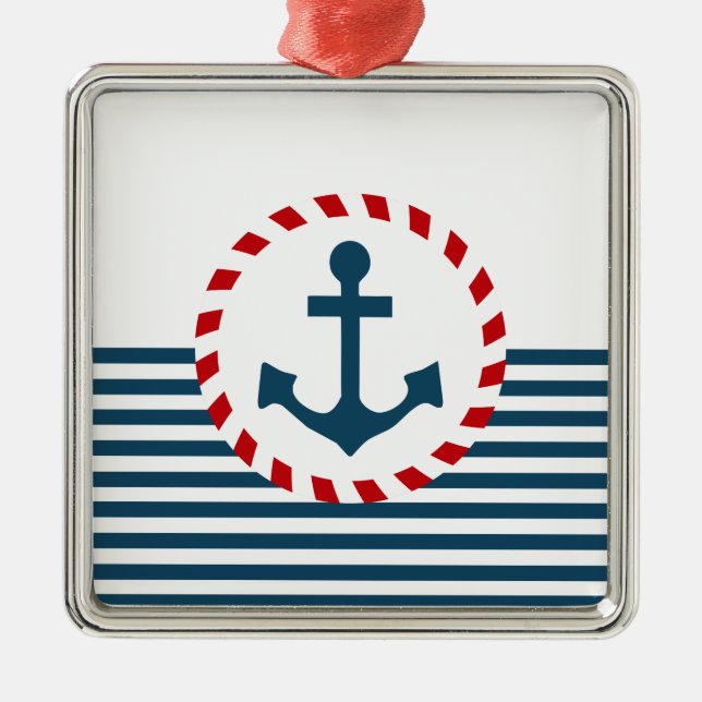 Nautisk design julgransprydnad metall (Framsidan)
