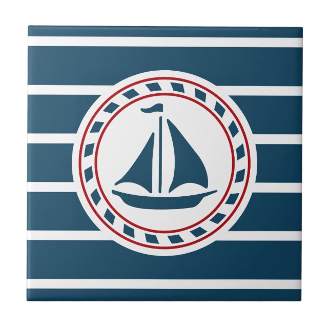 Nautisk design kakelplatta (Framsidan)