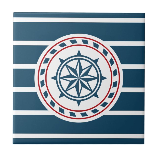 Nautisk design kakelplatta (Framsidan)