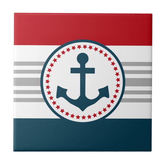 Nautisk design kakelplatta (Framsidan)