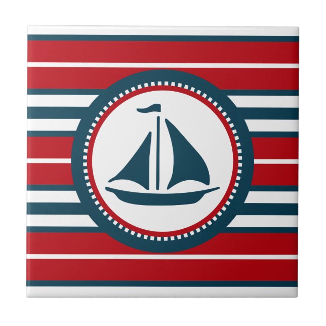 Nautisk design kakelplatta (Framsidan)