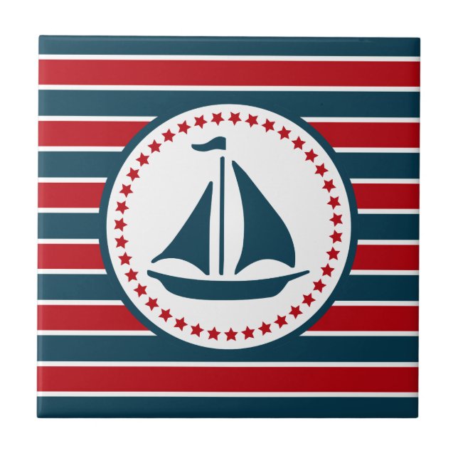 Nautisk design kakelplatta (Framsidan)