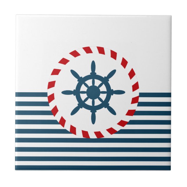 Nautisk design kakelplatta (Framsidan)