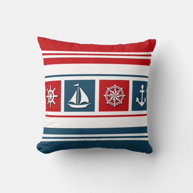 Nautisk design kudde (Framsida)