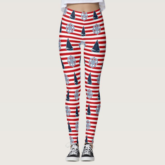 Nautisk design leggings (Framsida)