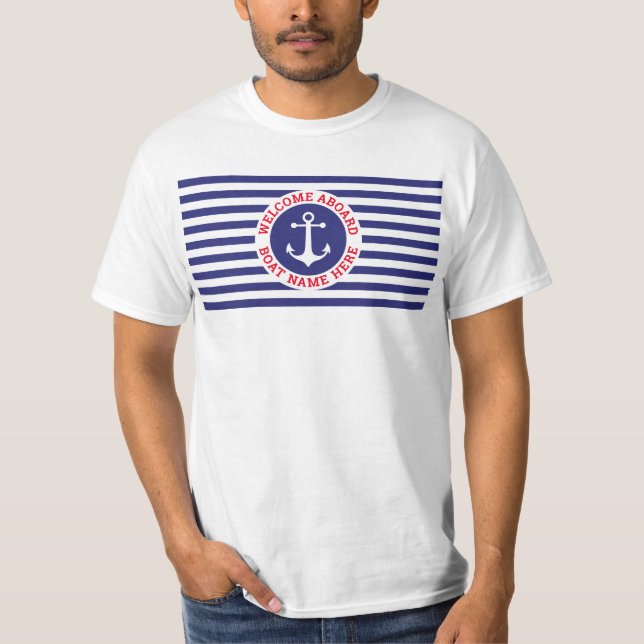 Nautisk design med Rand i flottan T Shirt (Framsida)