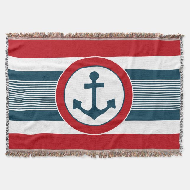 Nautisk design mysfilt (Framsidan)