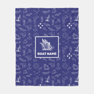 Nautisk design Navyblå filt