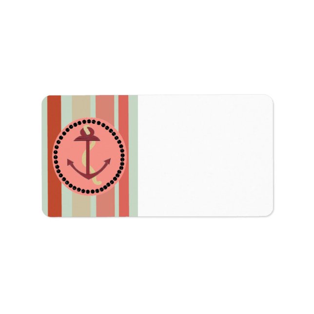 Nautisk design på Rand Adressetikett (Framsidan)