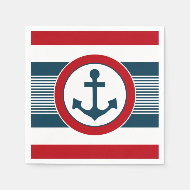 Nautisk design pappersservett (Framsidan)