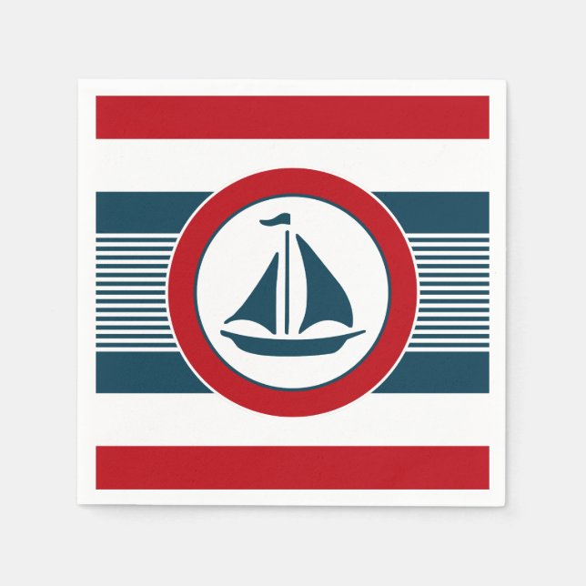 Nautisk design pappersservett (Framsidan)