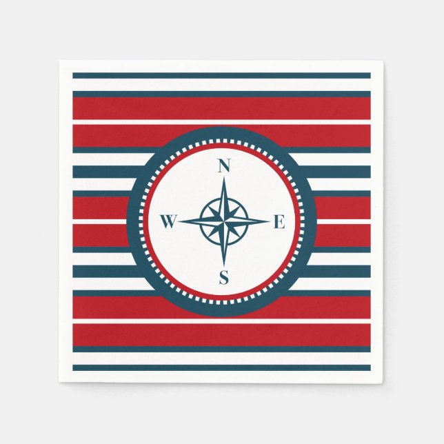 Nautisk design pappersservett (Framsidan)