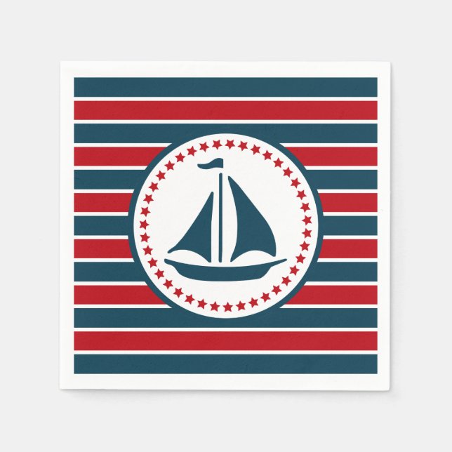 Nautisk design pappersservett (Framsidan)