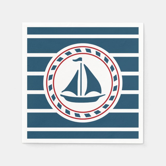 Nautisk design pappersservett (Framsidan)