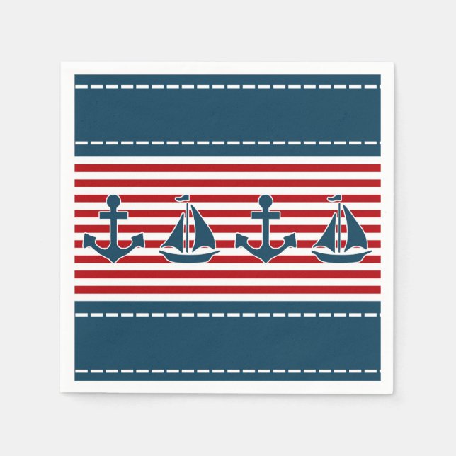 Nautisk design pappersservett (Framsidan)