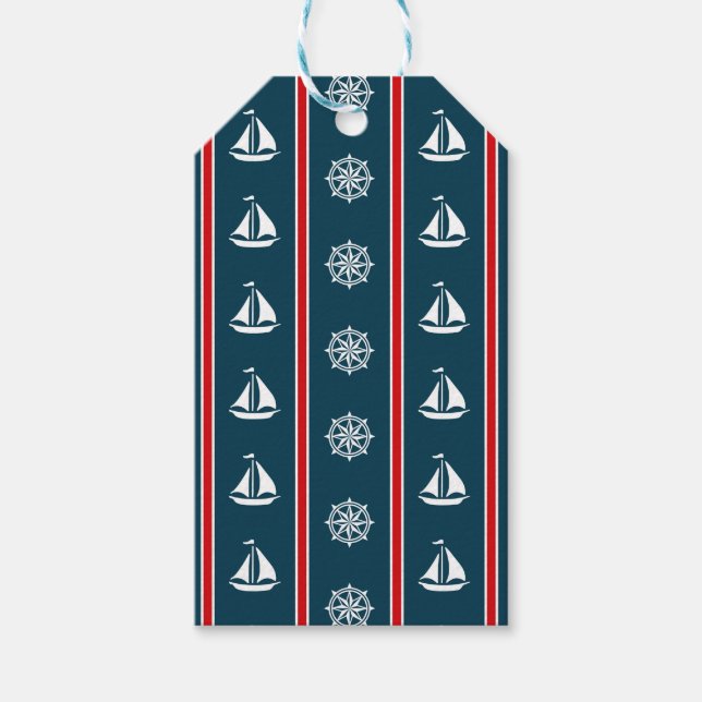 Nautisk design presentetikett (Framsidan)