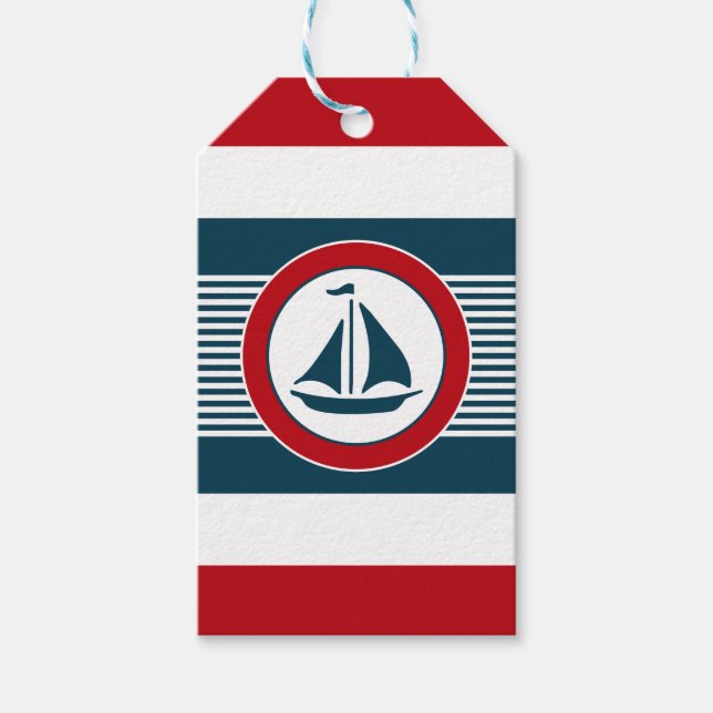 Nautisk design presentetikett (Framsidan)