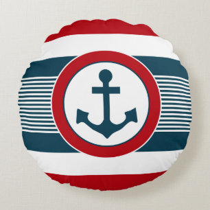 Nautisk design rund kudde
