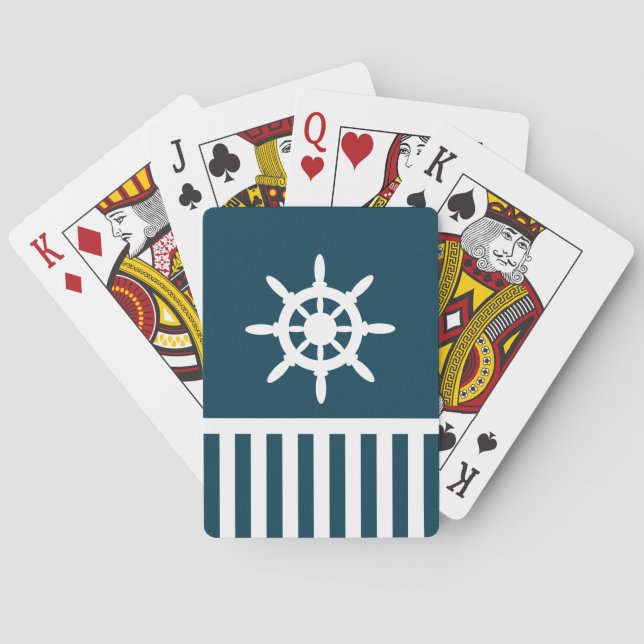 Nautisk design spelkort (Baksidan)