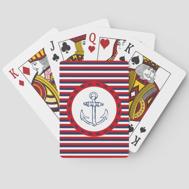 Nautisk design spelkort (Baksidan)