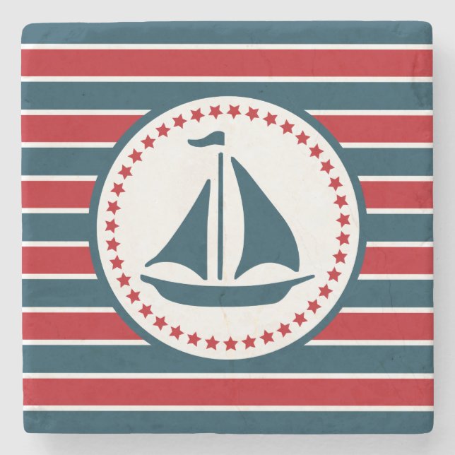 Nautisk design stenunderlägg (Framsidan)