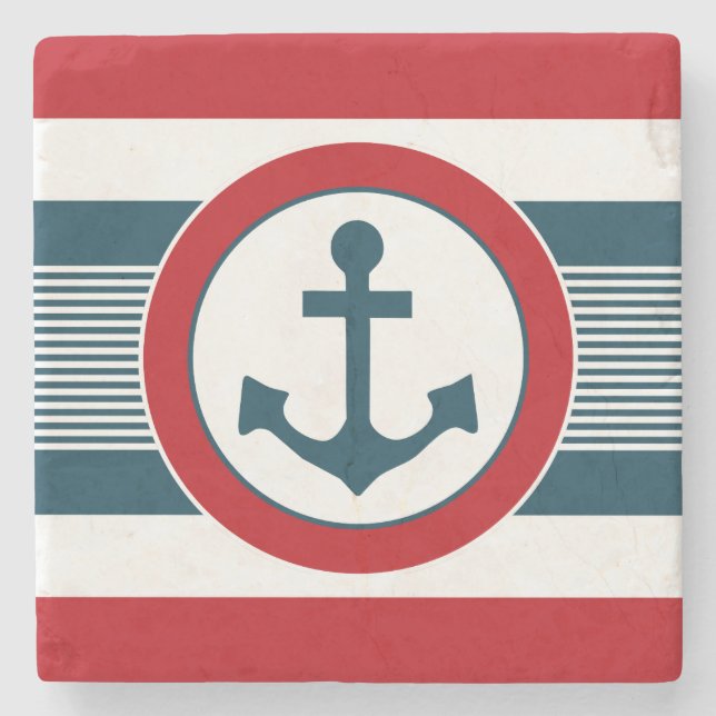 Nautisk design underlägg sten (Framsidan)