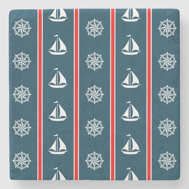 Nautisk design underlägg sten (Framsidan)