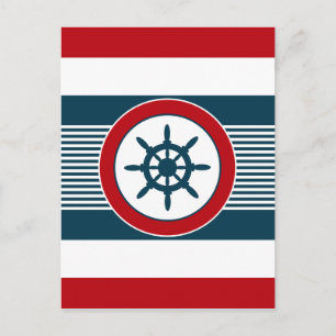 Nautisk design vykort