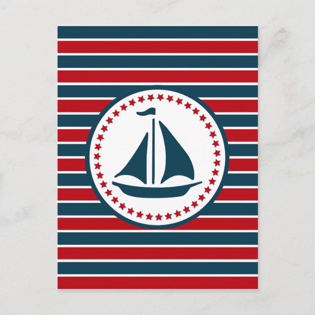 Nautisk design vykort (Framsida)