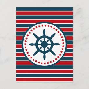 Nautisk design vykort